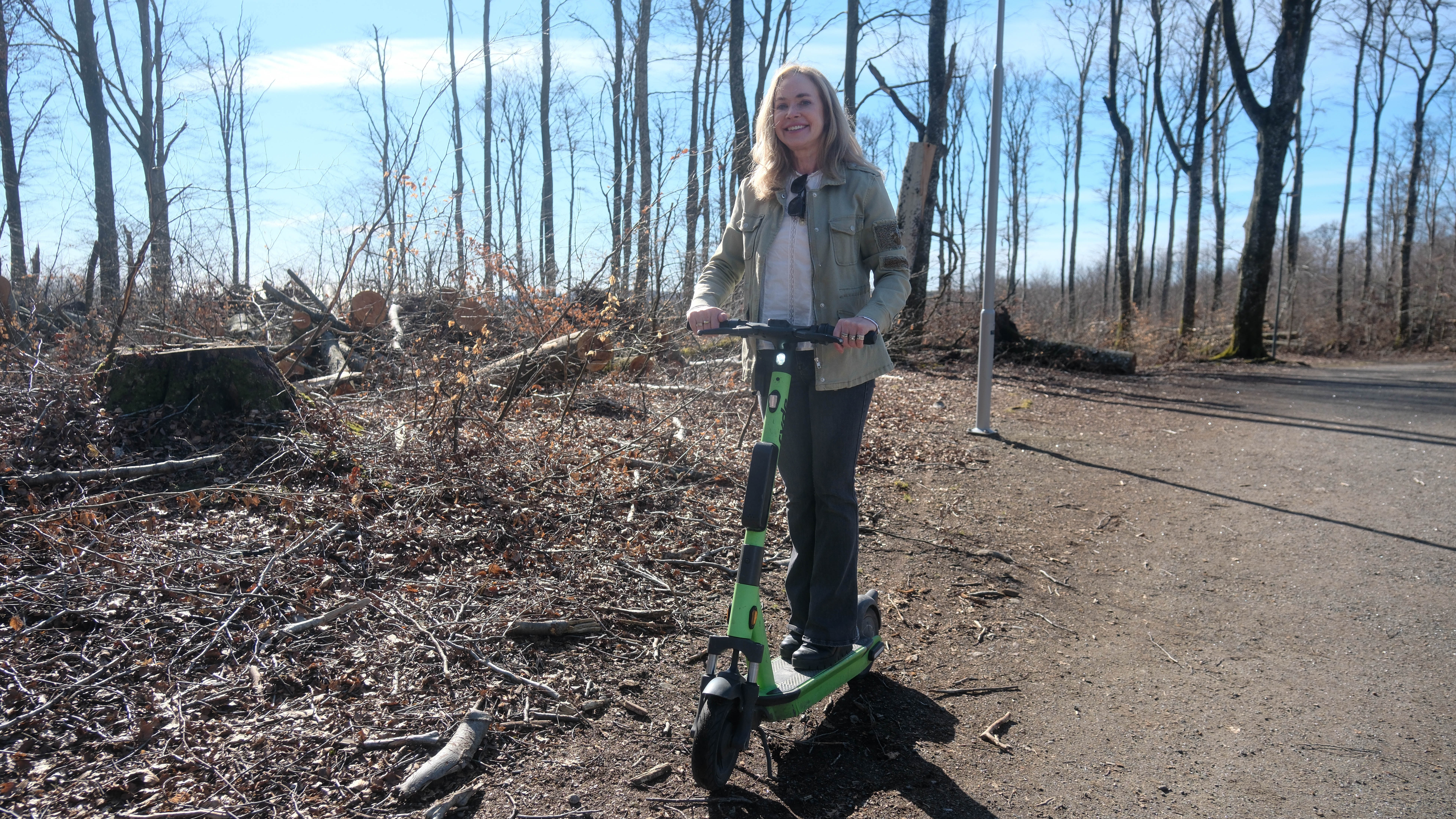 Her kan Bøkeskogen få sin egen asfalttrasé for elsparkesykkel 